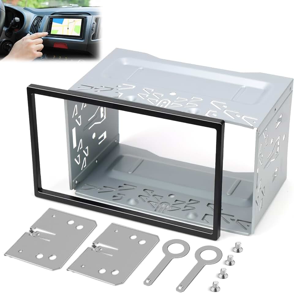 LPZMPZ Doppel 2 Din Einbaurahmen Set, 7 Zoll Autoradio Montagerahmen