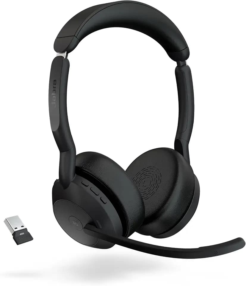 Jabra Evolve2 55 Stereo Wireless Headset with ANC, Black