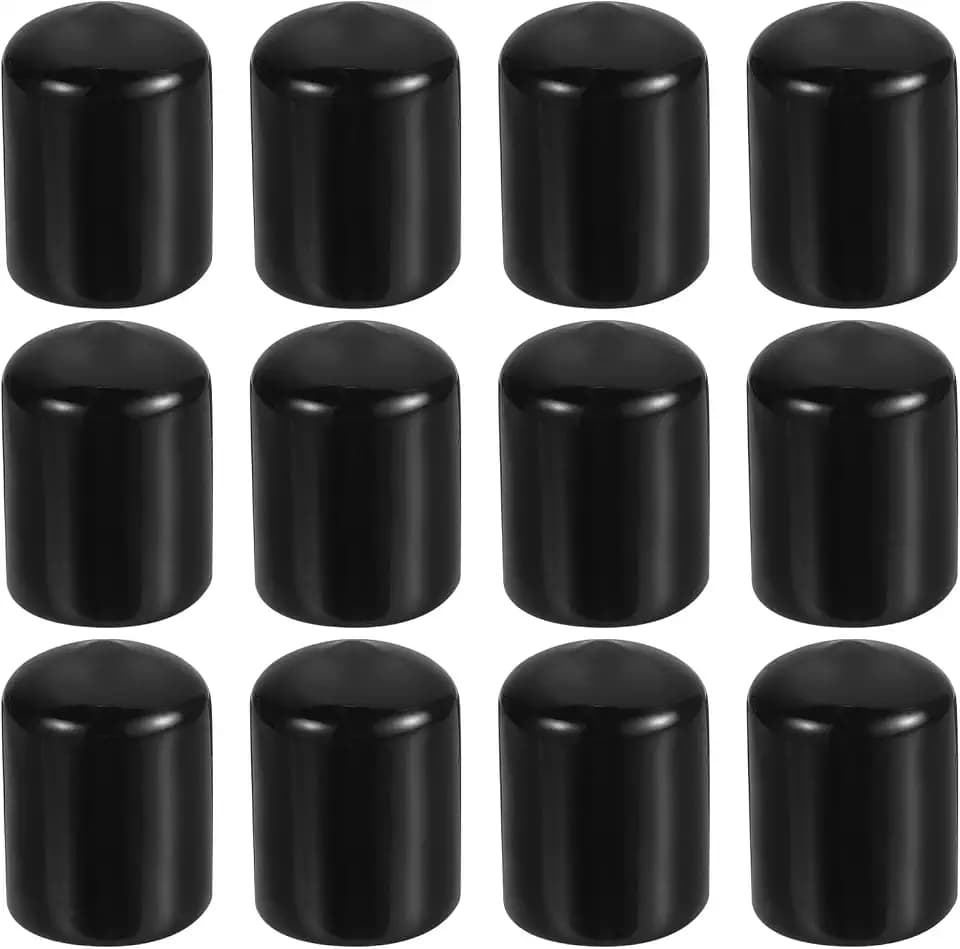 PATIKIL Round Rubber End Caps,3/4" ID Bolt Covers PVC Screw Covers 12Pcs