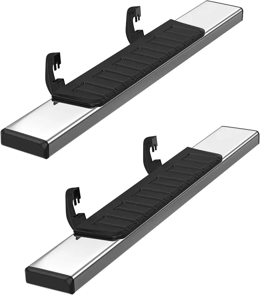 KUIPERAUTO 6 inches Running Boards Side Steps Nerf Bar Compatible for 2019-2026 Chevy Silverado/GMC Sierra 1500, Compatible for 2020-2026 Chevrolet Silverado/Sierra 2500HD 3500HD Regular Cab
