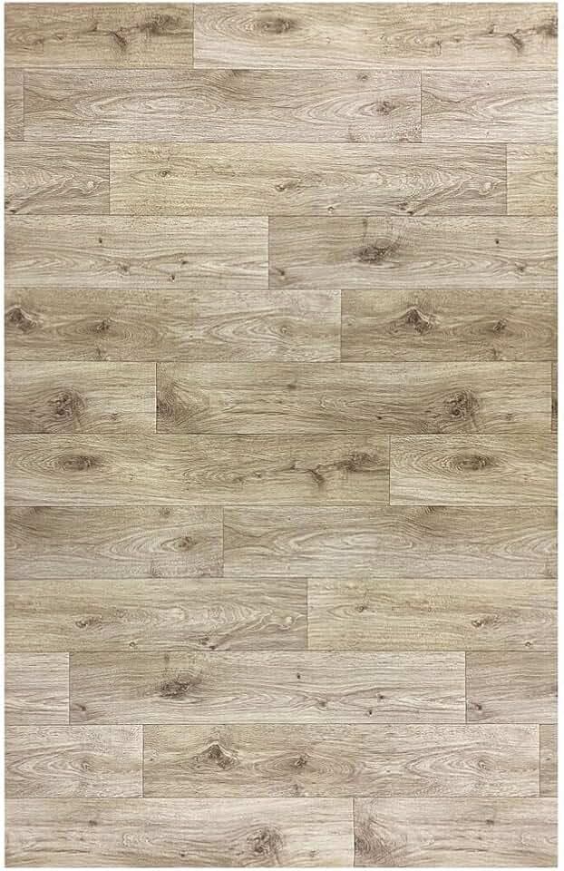 Vinylteppich mit Parkett-Effekt, Küche, Wohnzimmer, verschiedene Größen (Eiche 150 x 200 cm), waschbar, rutschfest, Bodenbeschichtung und strapazierfähig, Wohnzimmer, Bad, Haus, Küche, Flur