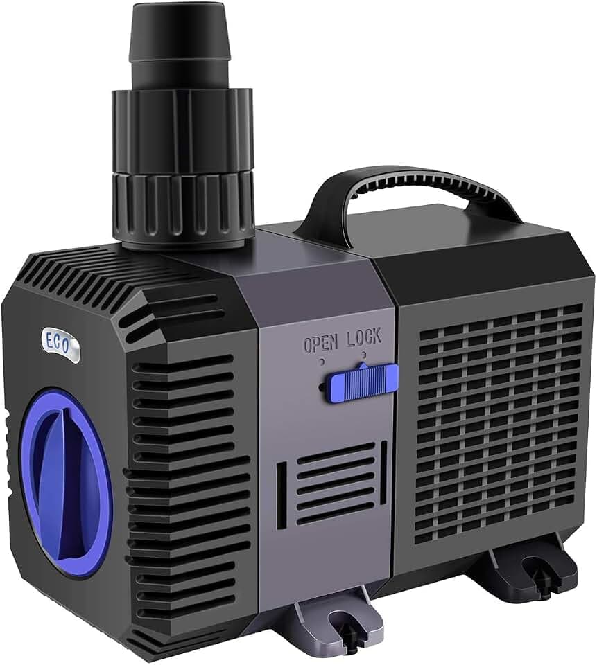 Eco Teichpumpe Filterpumpe Bachlaufpumpe 7000L/H 50W Energiespar Wasserpumpe Koiteich Bachlaufpumpe SunSun CTP-7000