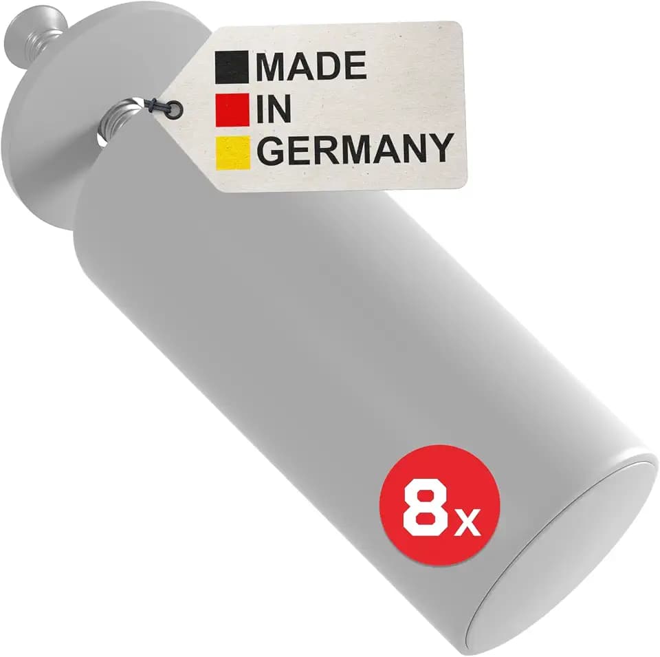 BAUHELD Rolladen-Stopper Geschlossen 40mm 8 Stück mit Schrauben - Hellgrau
