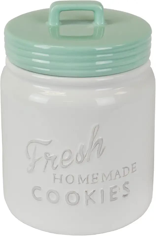 DII Kitchen Accessories Collection Ceramics, Cookie Jar, Aqua