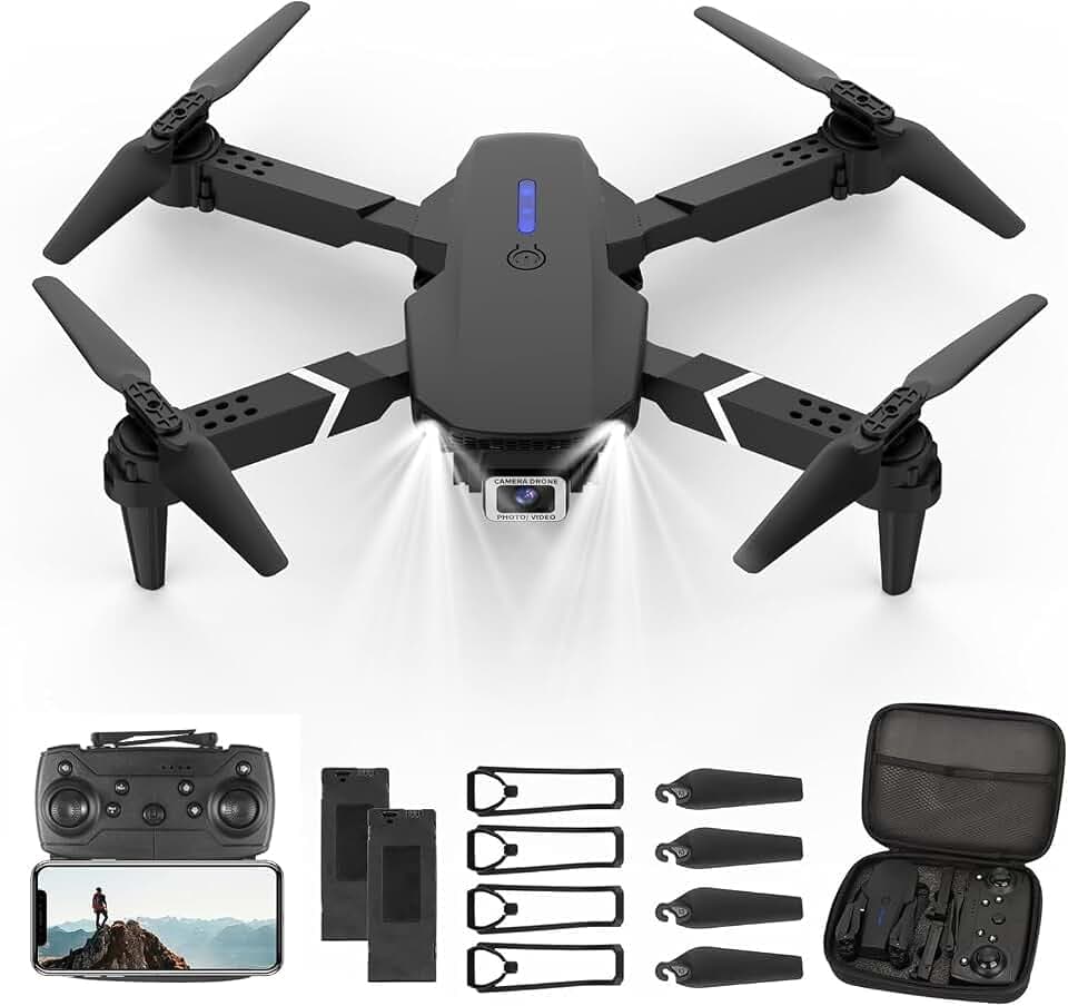 Drohne mit Kamera HD 4K,RC Faltbare FPV WiFi Live Ãœbertragung Drohne für Kinder Anfänger,2 Akku Lange Flugzeit,Headless Modus,Flugbahnflug,Hindernisvermeidung,One Key Start/Landen,Headless Modus