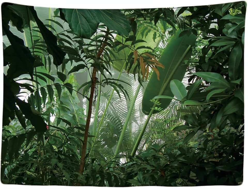 Ulticool - Wandteppich Tapestry Dekoration Wohnung - Tropenwald Natur Eco Grün Pflanzen Wald - 200 x 150 cm groß - Wandtuch Wandbehänge - Accessoires für Schlafzimmer Wohnzimmer Kinderzimmer