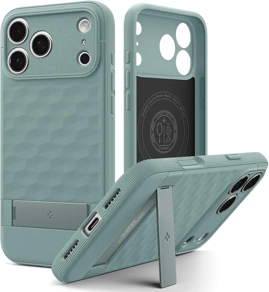Spigen Parallax S MagFit for iPhone 17/18 Pro Max Case, Sage Green