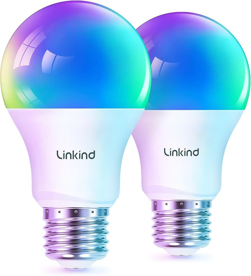 Linkind Matter Smart Light Bulbs, Work with Apple Home, Alexa, Siri, Google