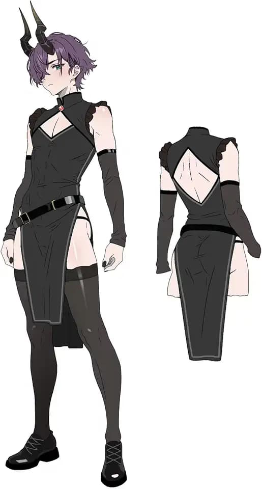 velombrance Men Sexy Anime Cheongsam Cosplay Lingerie Dress
