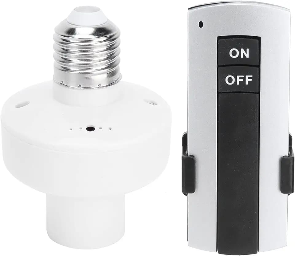 Fernbedienung für Glühbirnenfassung, E27-Glühbirnensockeladapter, Glühbirnensockelhalter, Steuerung, Kabelloser Lampenfassung, Fernlichtschalter, Wandmontage-Controller-Schalter