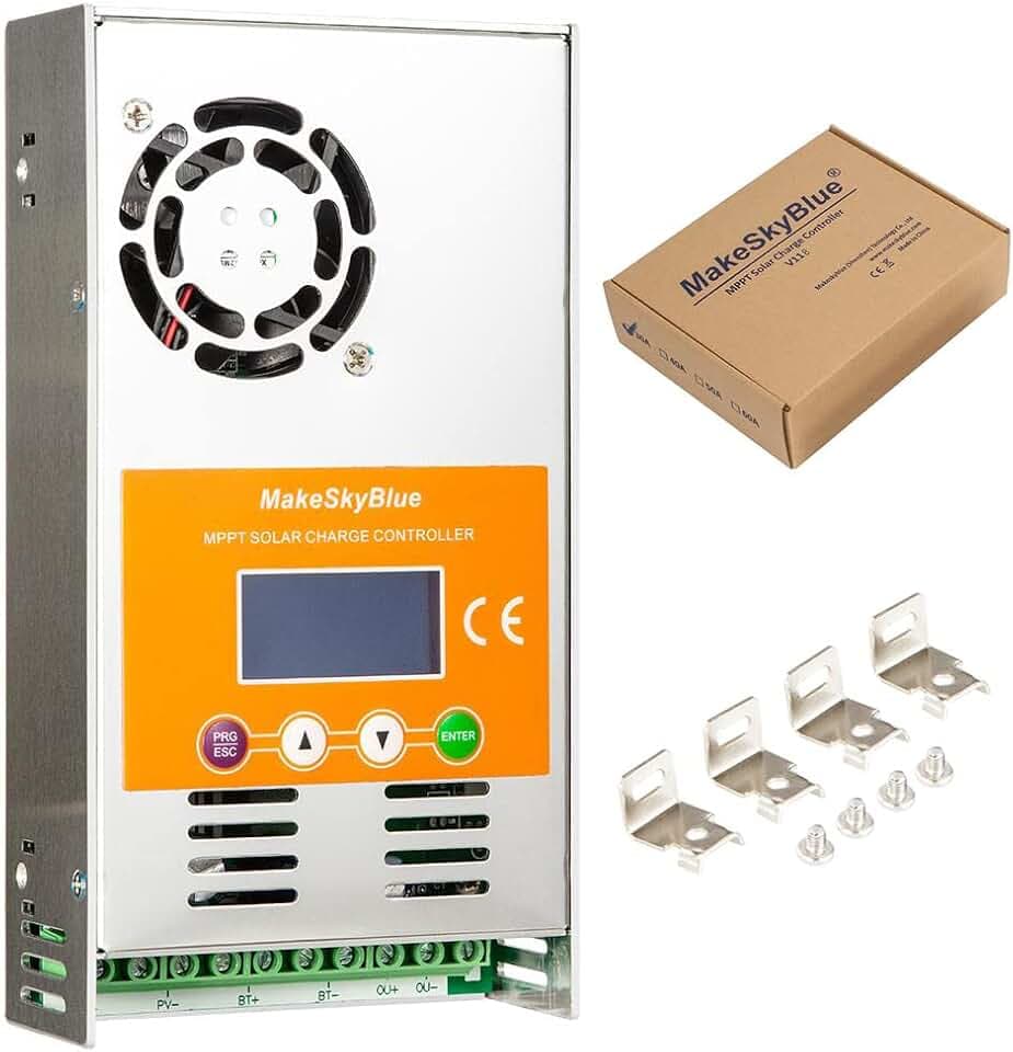 40A Solar MPPT Laderegler, Max 160V Leerlaufspannung 1700W PV Leistung, für 12V/24V/48V Batterie Systeme (40A-V123)