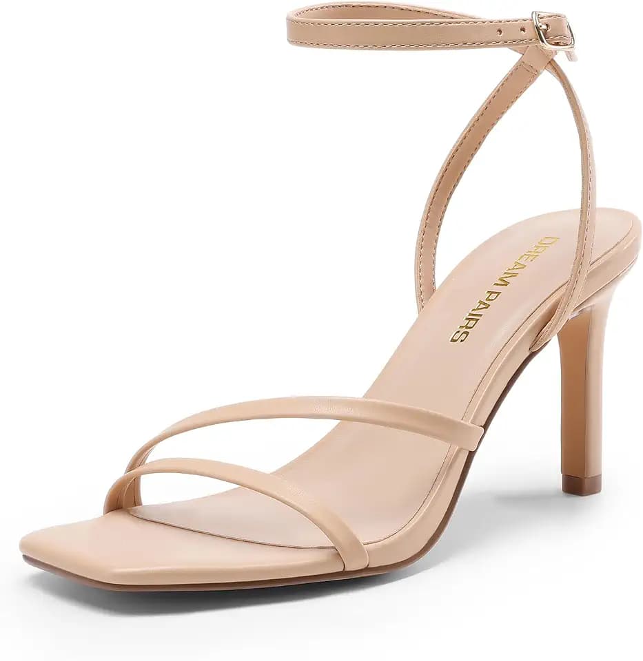 DREAM PAIRS Women's Comfort Sexy Strappy Stiletto Heels