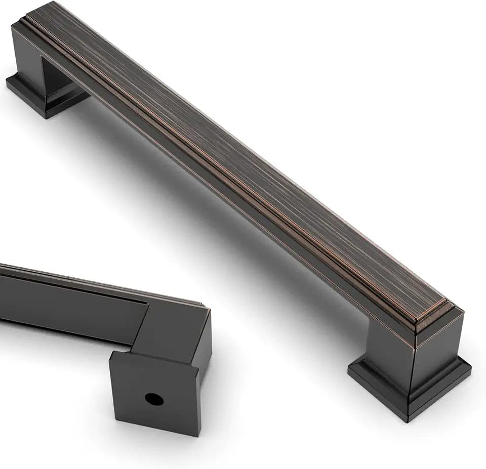 Asidrama 10 Pack 5 inch Oil Rubbed Bronze Kitchen Cabinet Handles
