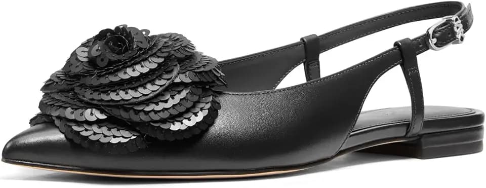 Michael Kors Womens Elodie Sling Flat
