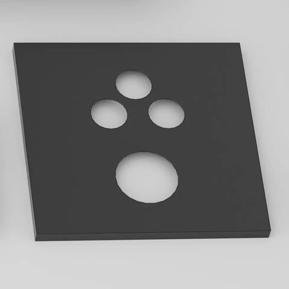 Push Button Valve Cover Plate - Matte black for 8605PB