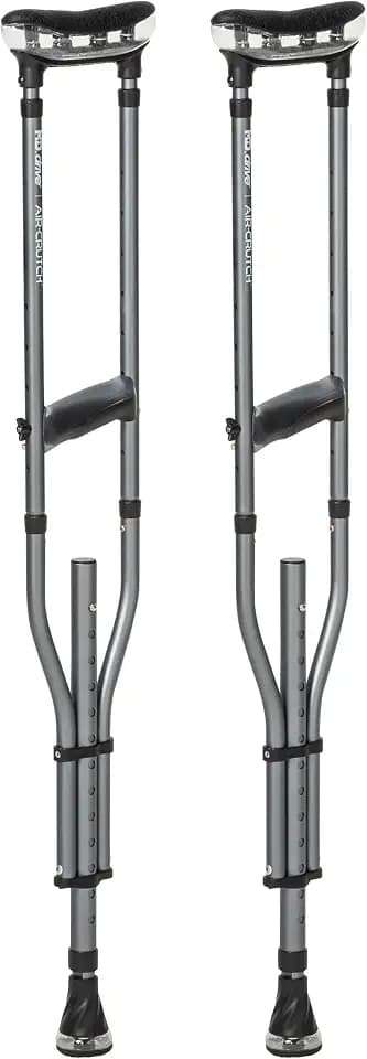 Air-Crutch Lightweight Walking Crutch, 300-lb Capacity, Gray