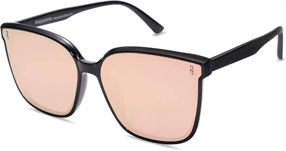 SOJOS Retro Rechteckige Verspiegelte Sonnenbrille SJ2157