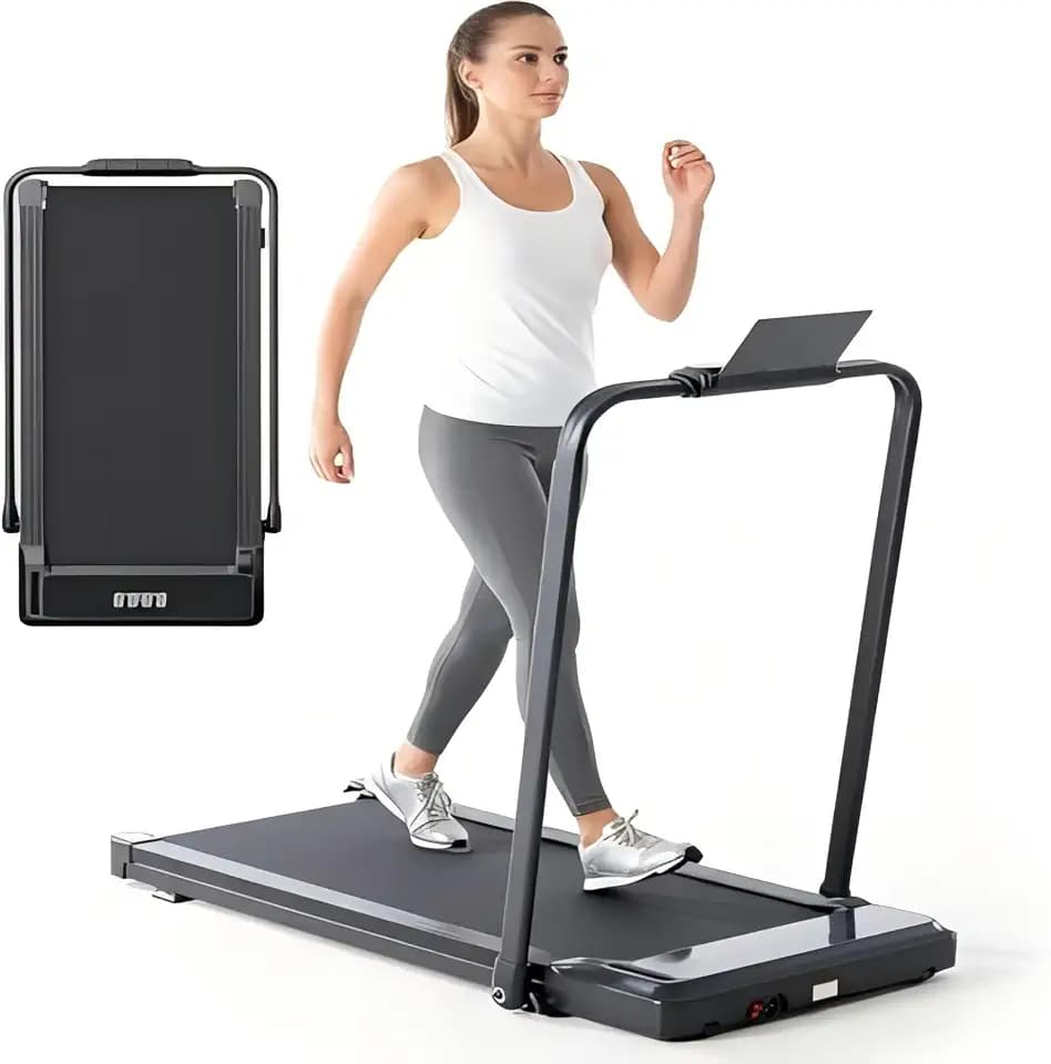 Sweetcrispy Walking Pad Treadmill for Home Office, Compact Quite Under-Desk Treadmills with Adjustable Speed and Remote Control, Portable & Slim Design for Workouts Fitness