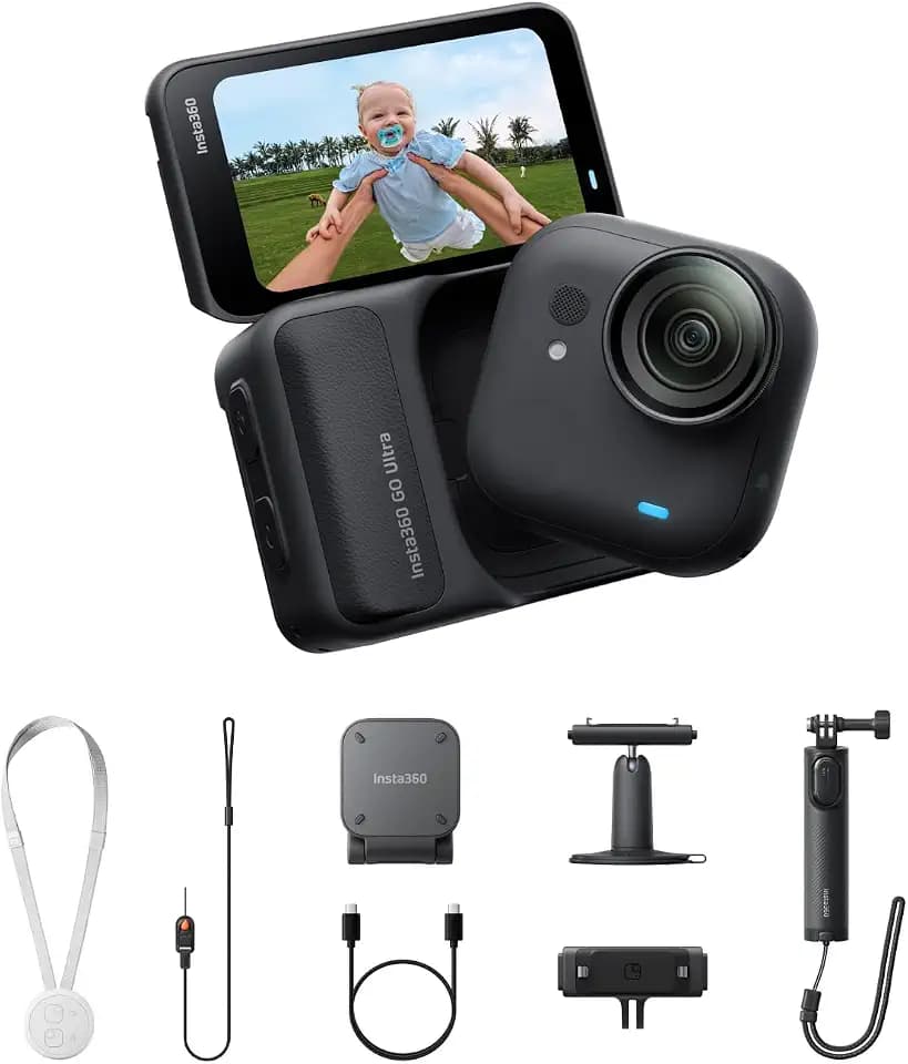 Insta360 GO Ultra Creator Bundle Black - 4K Hands-Free Vlogging Camera