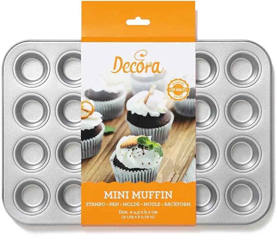 DECORA 0070035 BACKFORM FÜR 24 MINI MUFFINS 38,5 X 26 X 2 H CM