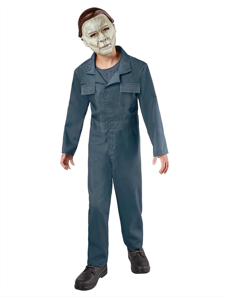 Rubies Halloween II Michael Myers Costume Jumpsuit with Face Mask for Kids for Themed Parties and Halloween