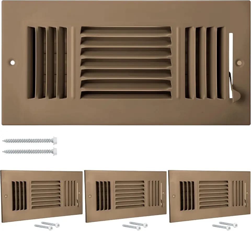 Wesiti 4 Pcs 10 x 4 Inch Ceiling Vent Covers for Home Ceiling, Brown