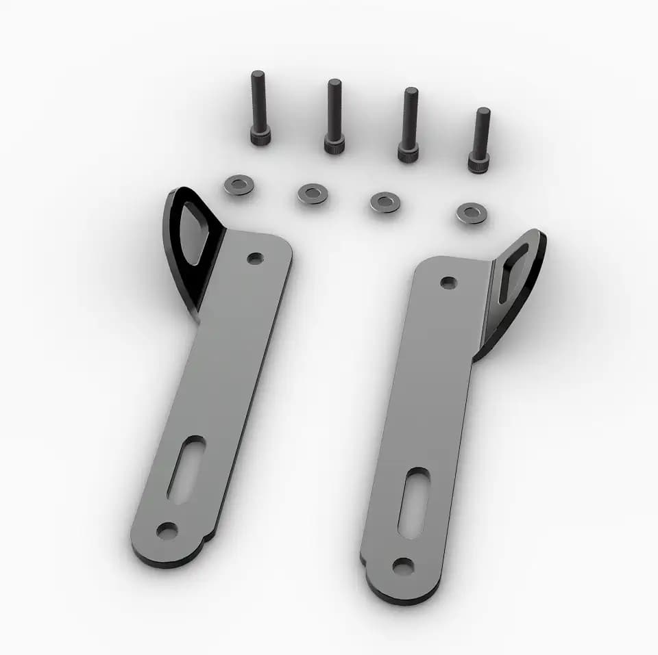Front and Rear Tie-Down Bracket Kit for Harley-Davidson 2006-2023 Electra Glide, Street Glide Touring Models (Gloss Black, Front Tie-Downs Bracket Kit)