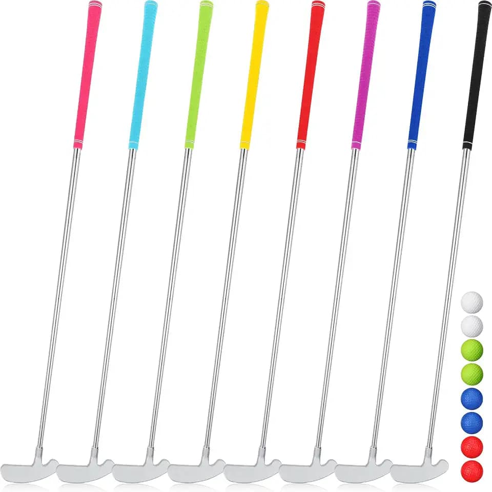 Gemscream 8 Pack Golf putters for Men and Women Detachable Golf Grip Two Way Kids Golf Putter with 8 Golf Balls Putter Bulk for Right Left Handed Golfers Golf Clubs Set for Junior Adults(35 inch)