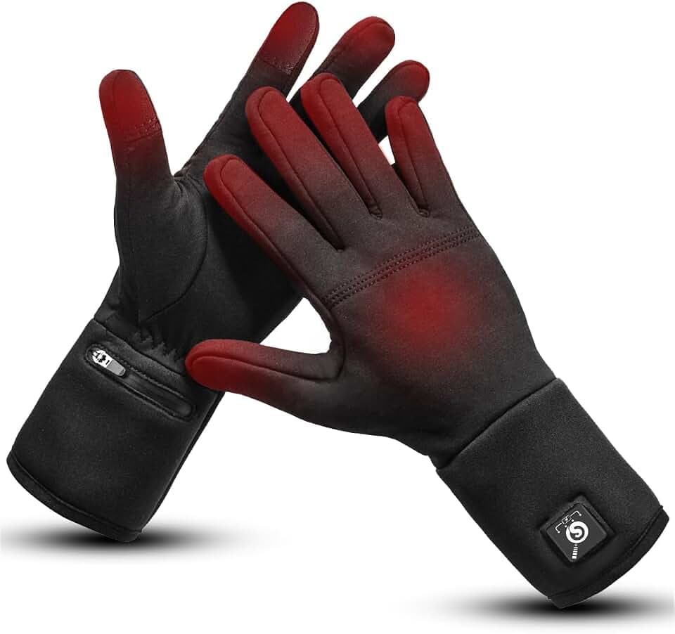 day wolf Heated Glove Liners for Men Women, Rechargeable Liner Gloves