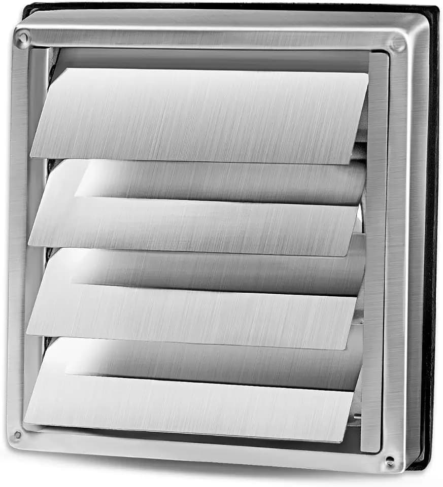 Edelstahl Wetterschutzgitter Lüftungsgitter 100mm 125mm 150mm bewegliche Lamellen