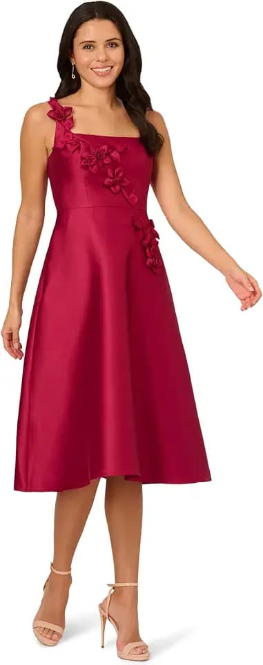 Adrianna Papell Women's Mikado Petal Dress