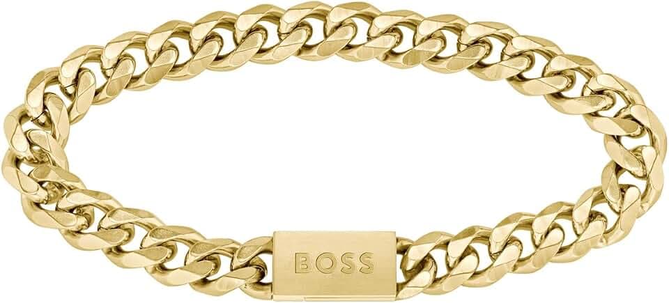 BOSS Jewelry Gliederarmband für Herren Kollektion CHAIN FOR HIM aus Edelstahl - Erhältlich aus Silber oder Gold
