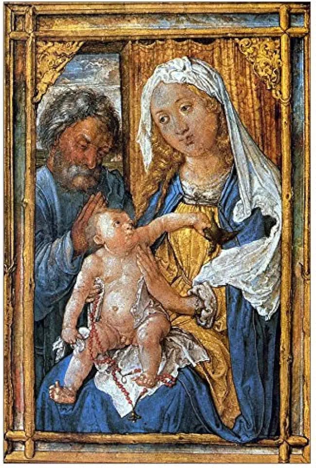 Albrecht Durer - The Holy Family, Dekorative Paneele, Holz, Mehrfarbig, 60 x 1.8 x 90 cm