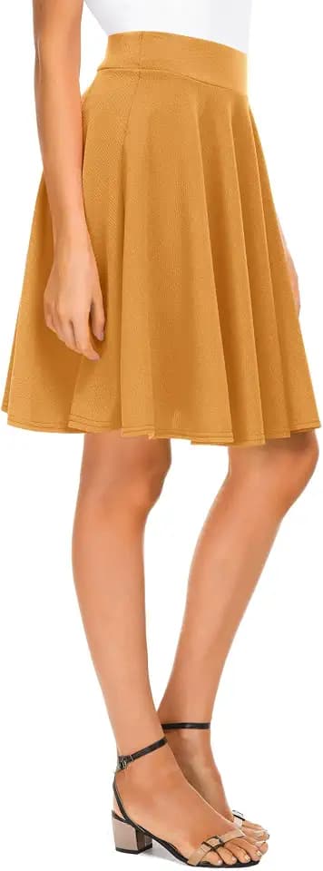 Urban CoCo Women's Midi High Waisted Skirt A-line Midi (Pack of 1)