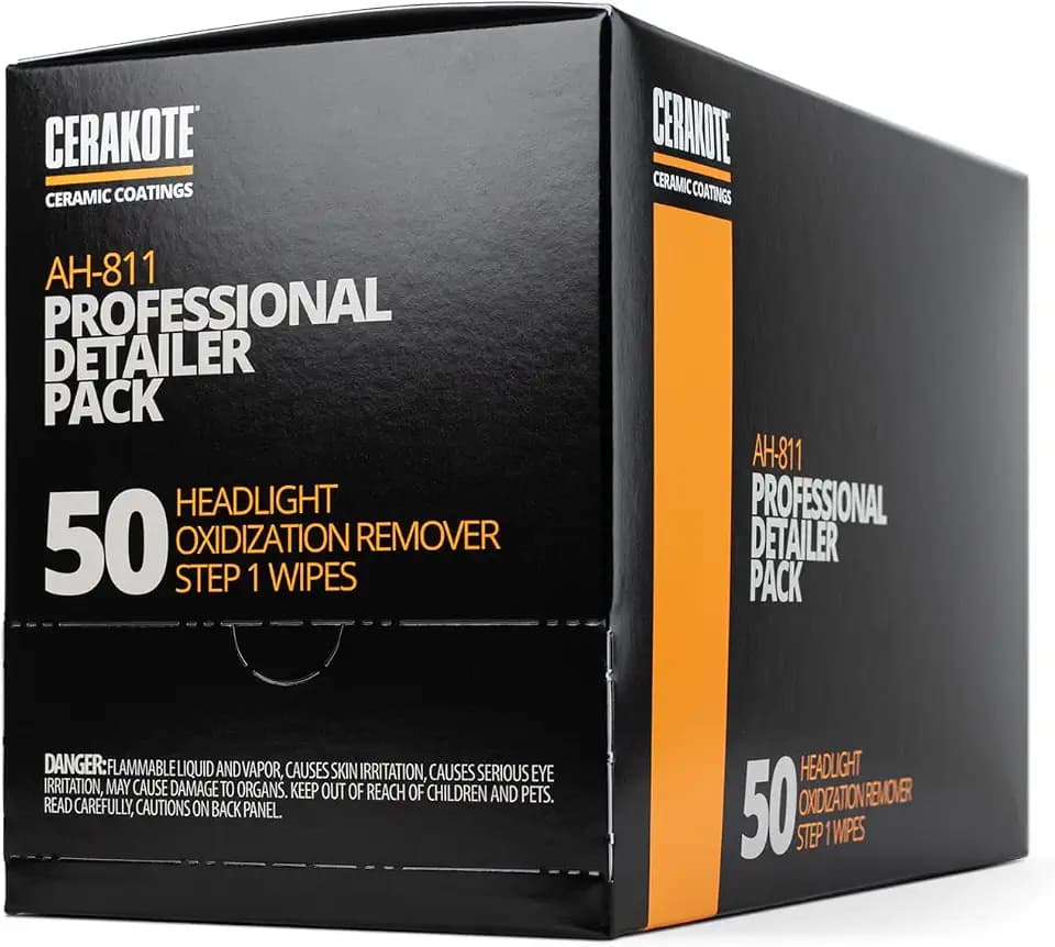 CERAKOTE® Ceramic Headlight Restoration Detailer Pack, Step 1, 50 Wipes