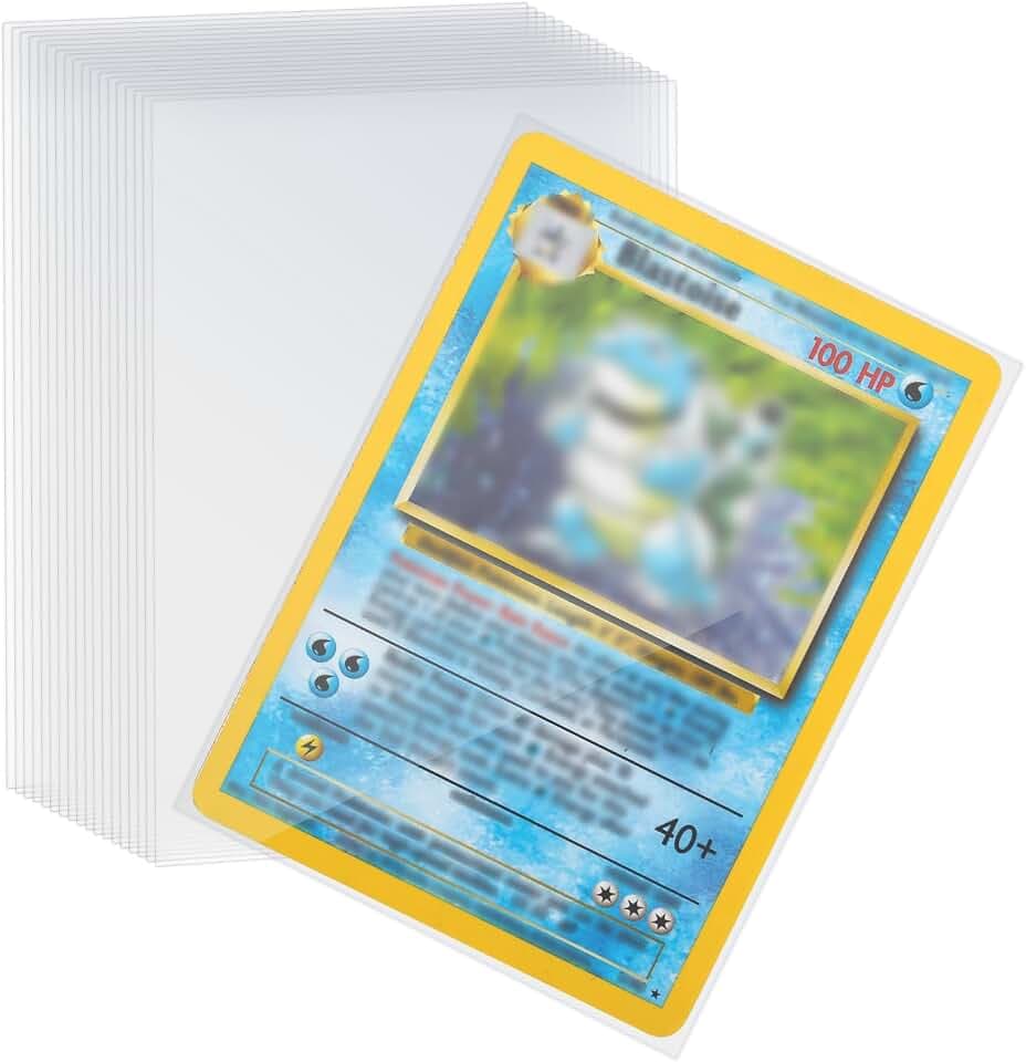 Sammelkarten Hüllen, 0.2MM Verdickung Kartenhüllen Sleeves Transparent Sammelkartenzubehör für Tauschkarten Pokemon Sportkarten (500 Stück)
