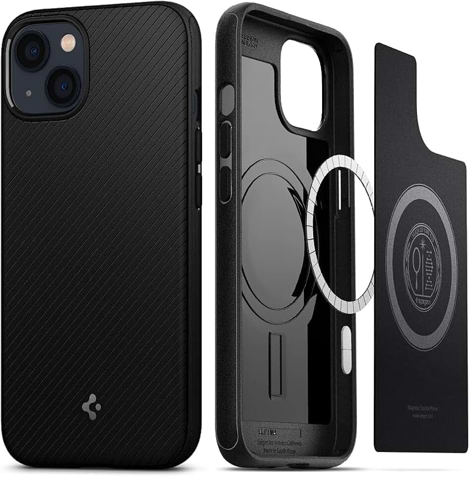 Spigen iPhone 13 Hülle Mag Armor MagFit -Matte Black