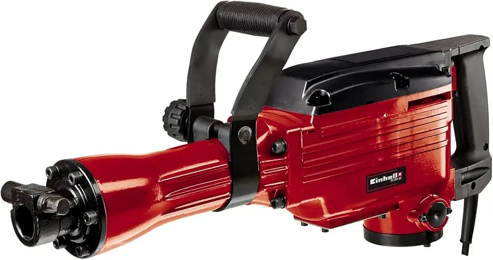 Einhell Abbruchhammer TC-DH 43 (1.600 W, 43 J Einzelschlagstärke, robuste SDS-hex-Werkzeugaufnahme, 180°-verstellbarer Zusatzhandgriff, inkl. Spitz- und Flachmeißel, Koffer)