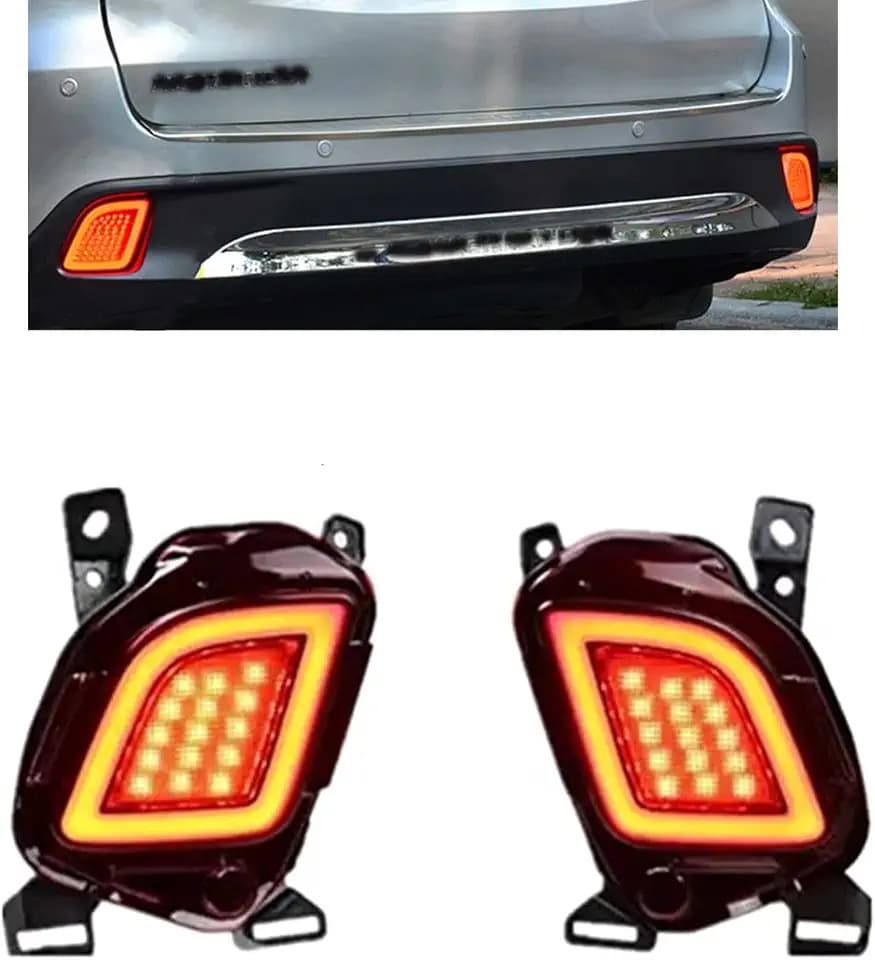 LED Rear Bumper Reflectors Tail Lights Fit for 2015-2018 Toyota Highlander