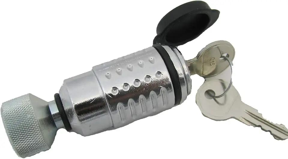 Heininger 6027 HitchMate Trailer Spare Tire Lock for 1/4" to 7/8" Thick Rims, Designed for Marine, Utility and RV Vertical Mount Spare Tires