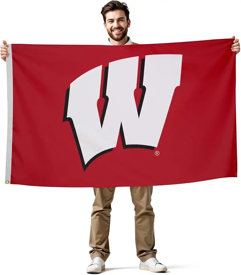 Wisconsin Badgers Flag - NCAA Licensed - Nylon - 3' x 5'