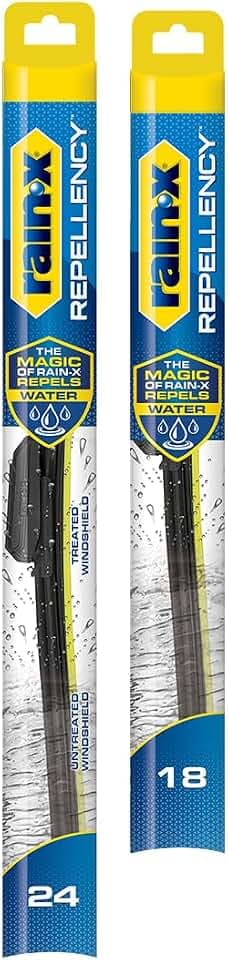 Rain-X 810349 Repellency Water Repellent Wiper Blades, 24" & 18" Windshield Wipers, All Weather Streak-Free for Enhanced Visibility w/Water Repellency Formula [Amazon Exclusive]