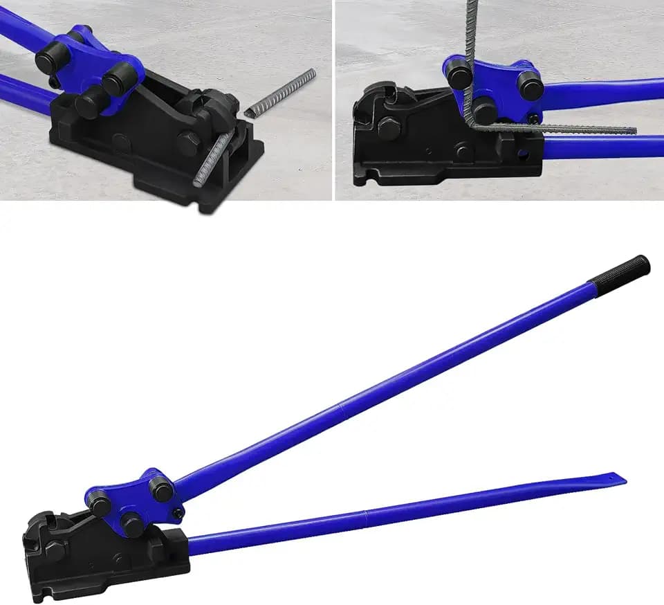 LOSCHEN Manual Rebar Cutter and Bender,for Construction Site and Home-use,Removable Rebar Shears, Rebar Bending Machine, Bending and Cutting Rebar up to 5/8 Inch (Blue)
