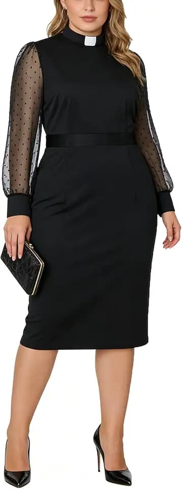 BPURB Clergy Dress for Women Summer Clerical Attire Minister Outfit