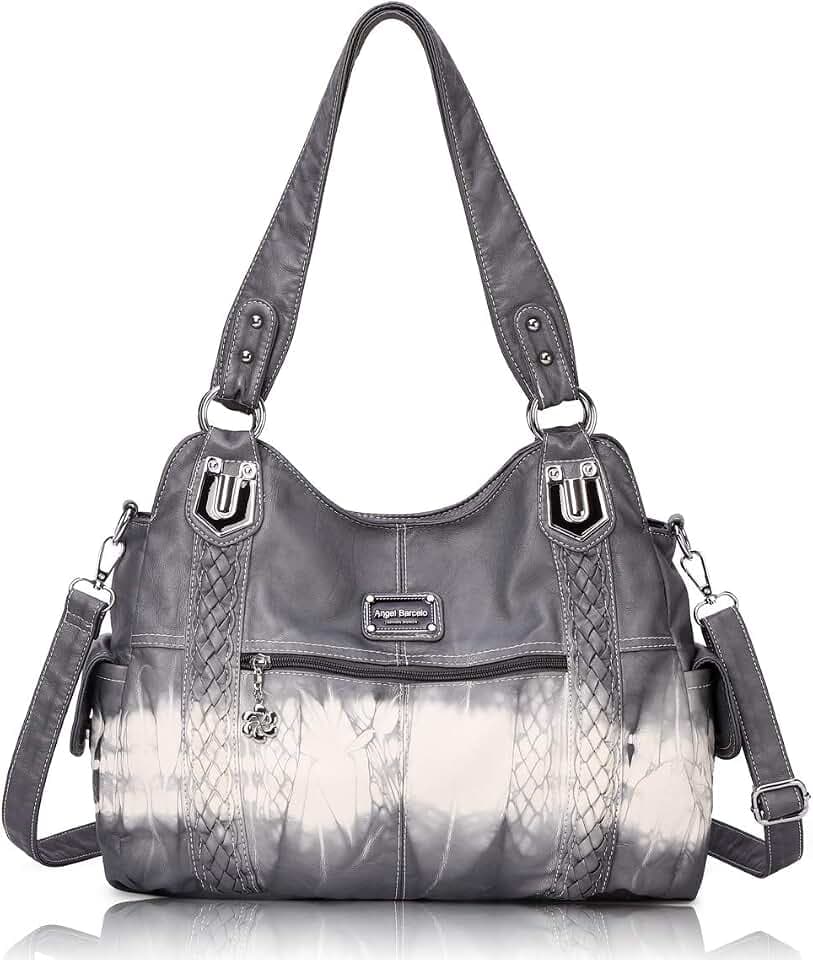Angel Barcelo Roomy Fashion Hobo Womens Handbags Ladies Purse Satchel Shoulder Bags Tote Washed Leather Bag