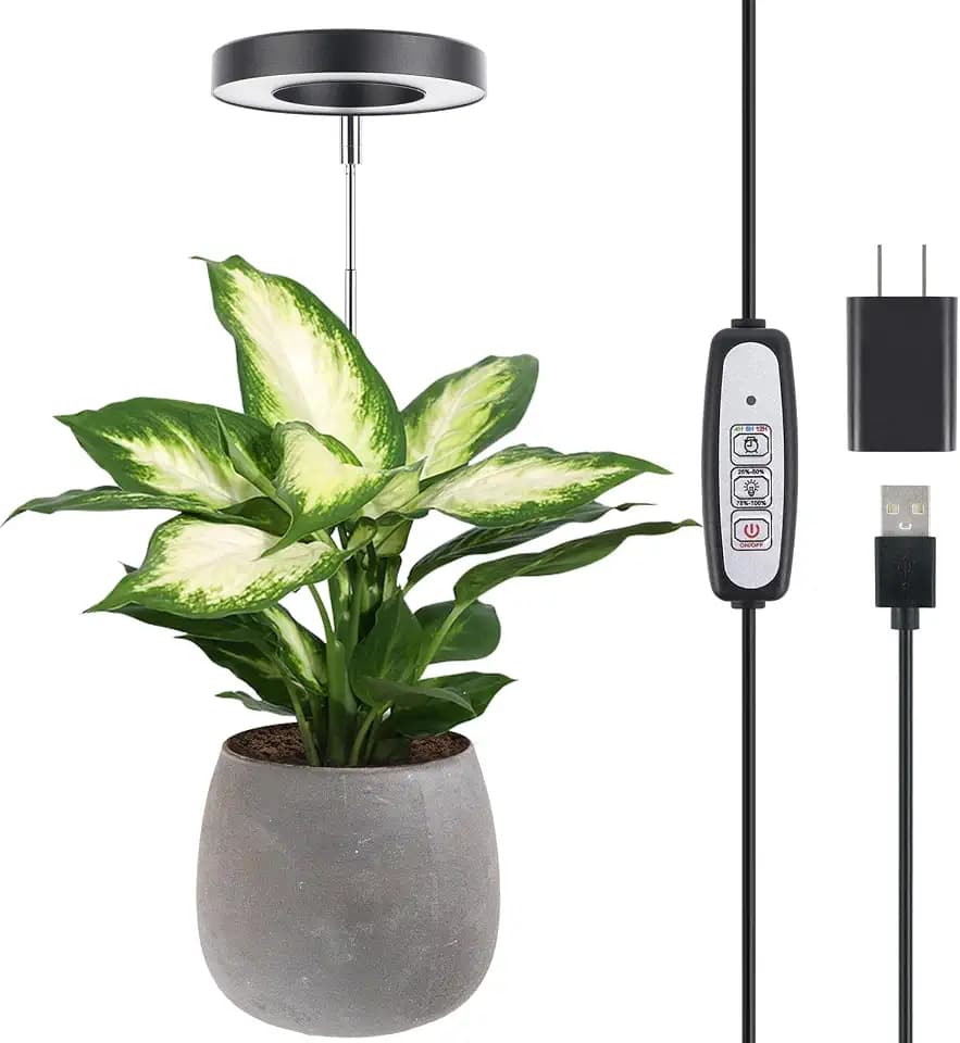LORDEM Full Spectrum LED Plant Grow Light for Indoor Plants, Black