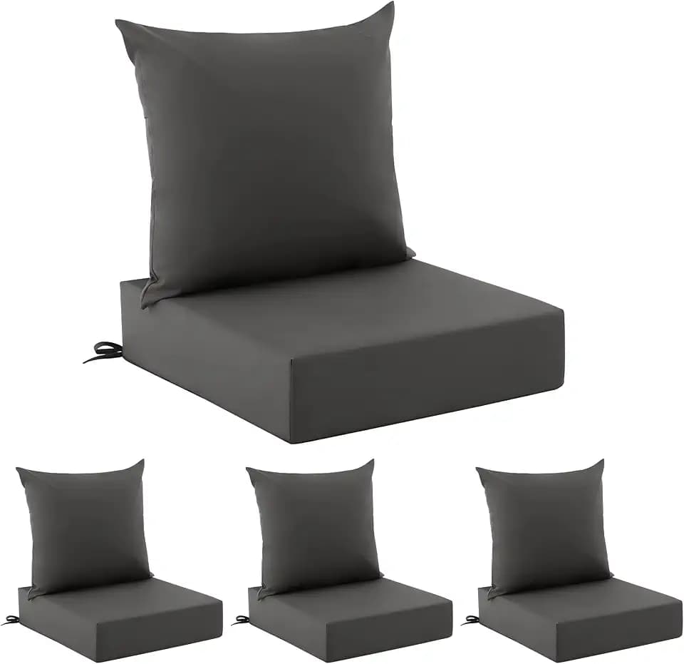 Outdoor Chair Cushions, Waterproof & Fade Resistant Patio Cushions