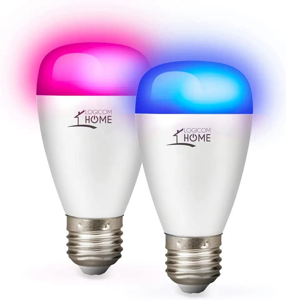 Smart Objekt, vernetzte Glühbirne, Smart LED-Leuchtmittel, E27, Alexa und Google Home, 2 Stück Color Bulbby C, 5 Watt, 16 Millionen Farben