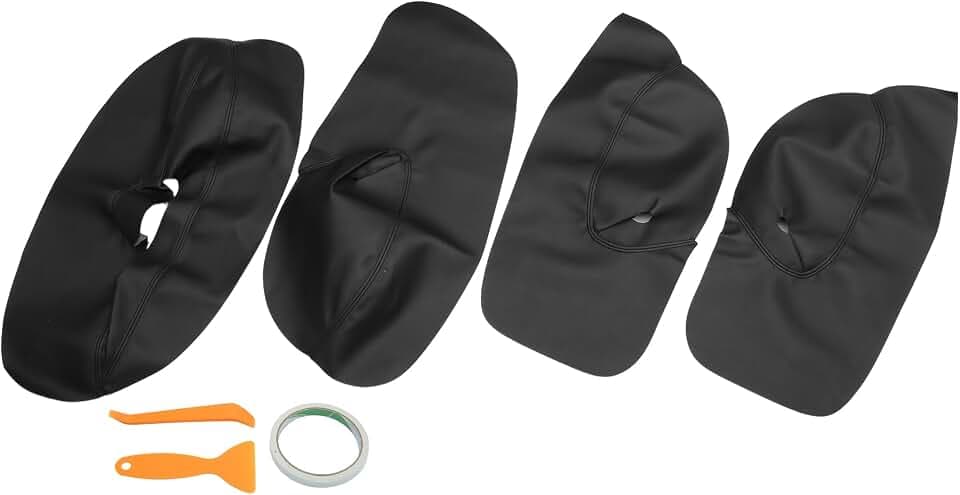 Car Front Rear Door Panel Armrest Cover Interior Door Trims for Volkswagen Golf MK4 2002-2005 Black (Set of 4)