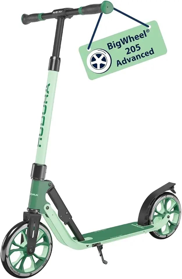 HUDORA BigWheel® 205 Advanced Scooter - Komfortabler Aluminium-Roller für bis zu 100kg - Höhenverstellbarer & zusammenklappbarer Tretroller - Kick-Scooter für Kinder/Jugendliche & Erwachsene